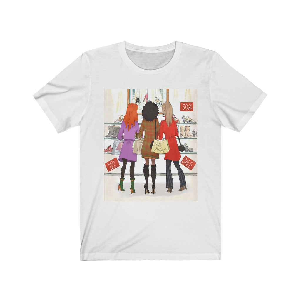 Shopping with the Girls - Printed Tee || Shopping Girl Top Tee