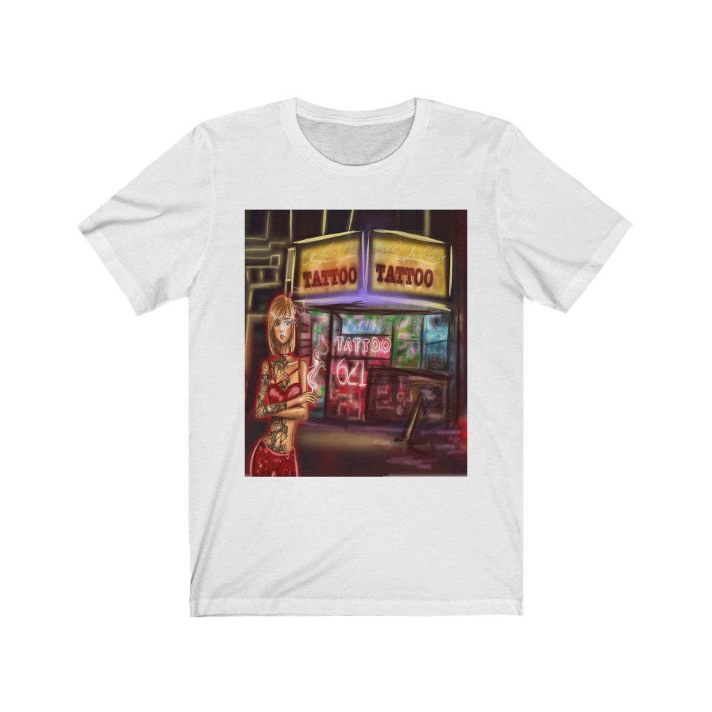 At the Tattoo Parlor - Printed Tee || T shirt for women under 200 || Stylishly t shirt for women