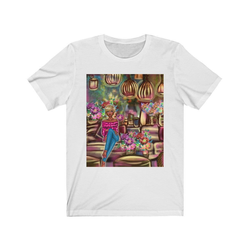 Relaxing at a Restaurant - Printed Tee || Restaurant Top Tee