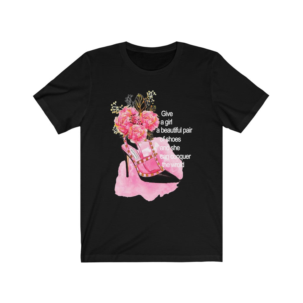 She Can Conquer the World - Printed Tee || Conquer the World Tshirt