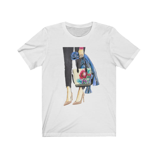 Jacket, Shoes & Purse - Printed Tee ||  Jacket Men's Brass